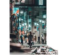 Tokyo Streets Puzzle Difficult Challenge 100 Percent Recycled Cardboard Jigsaw Puzzle for Adults 1000pcs (38x26cm)