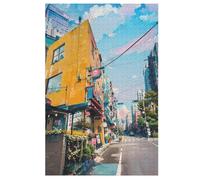 Tokyo Streets Wooden Puzzles Jigsaw Puzzle 1000 Pieces for Adults Creative Difficult Challenging Game 78×53cm