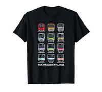 Tokyo Subway Train Lines Front Marunouchi Ginza Hibiya Oedo T-Shirt