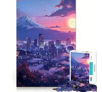 Tokyo Sunset Jigsaw Puzzles for Adults1000 Pieces Think Smart Toy Family Bond Accurate Cut Seasonal Gift (50x75cm)