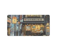 Tokyo Teahouse Desk Mat 30x60cm, Non-Slip Rubber Base with Stitched Edges, Waterproof Desk Pad for Keyboard & Mouse, Large Mouse Pad for Office Gaming