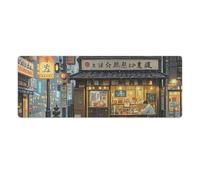 Tokyo Teahouse Desk Mat 30x80cm, Non-Slip Rubber Base with Stitched Edges, Waterproof Desk Pad for Keyboard & Mouse, Large Mouse Pad for Office Gaming