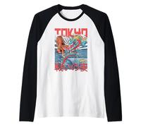 Tokyo Tiger Fantasy Dragon Battle Clash Japanese Anime Style Raglan Baseball Tee