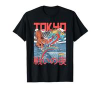 Tokyo Tiger Fantasy Dragon Battle Clash Japanese Anime Style T-Shirt
