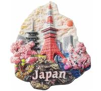 Tokyo Tower Japan 3D Fridge Magnet Souvenir Gift,Resin Handmade Tokyo Refrigerator Magnet Home & Kitchen Decoration Collection