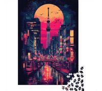 Tokyo Tower Night Jigsaw Puzzle for Adults, 1000 Pieces, 38x26cm/1000pcs, Screen-Free Activity, Evening Leisure And Time at Home