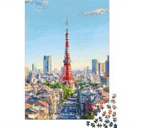 Tokyo Tower View-2 1000-Piece Adult Jigsaw Puzzle, 70x50cm/1000pcs, White Cardboard for Simple Sorting; Easy to Pause And Continue Later