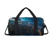 Tokyos Night Japan Sport Duffel Bag with Shoes Compartment Overnight Weekender Bags Travel Gym Luggage Organizer for Women Men Kids Girls Boys