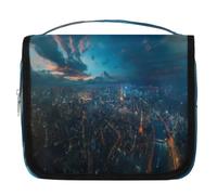 Tokyos Night Japan Travel Toiletry Bag for Women Men Girls Boys Kids Makeup Cosmetic Bag Hanging Wash Bag Toiletries Organizer Shower Bag