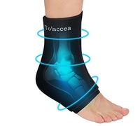Tolaccea Ankle Foot Ice Pack Wrap for Injuries Reusable Gel Cold Compress Pack and Hot Therapy for Achilles Tendon, Heels, Edema, Arch, Plantar Fasciitis, Sprained, Swelling Recovery (L (Pack of 1))