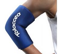 Tolaccea Knee Ice Pack & Elbow Ice Pack Support Brace for Hot & Cold Compress Therapy, Compression Sleeve Reusable Gel Pack for Injury Cold Wrap for Knee Calf Elbow (Blue,L)