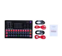 Tolaily M9 Sound Card Live Broadcast Equipment Sound Card with Color Lights Compatible with Multi-Platform Live Singing