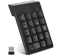 Tolaily Wireless Numeric Keypad 18 Keys Numpad with 2.4G Mini USB Receiver Number Pad for Laptop Notebook, Desktop