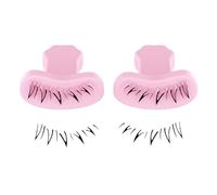 Tolaily Women Eyelash Stamps Tool Eye Makeup Tool DIY Lower Lashes Extensions Natural Look for Make Up Beginner False Eyelash Easy to Use Pink