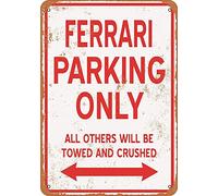 TOLANK 8 X 12 Metal Sign - Ferrari Parking Only Vintage Retro Wall Decor Home Decor, TOLANK-008