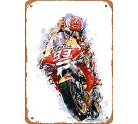 TOLANK Retro Metal Sign Marc Marquez - 8 X 12 Inches Tin Decor Poster
