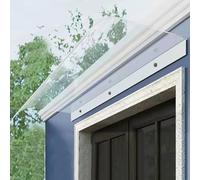 Toldo De Policarbonato Transparente para Puerta, Marquesina Puerta Exteriorcon Protección UV, Insonorizado Y Resistente A La Lluvia, Marquesinas Exterior para VentanasTejadillo(Clear,35x240cm)