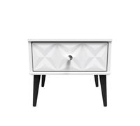 Toledo 1 Drawer Bedside In White Matt (Ready Assembled)