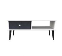 Toledo 1 Drawer Coffee Table In Indigo Matt & White (Ready Assembled)