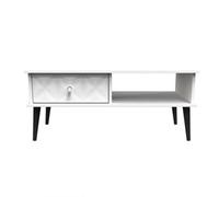 Toledo 1 Drawer Coffee Table In White Matt (Ready Assembled)