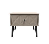 Toledo 1 Drawer Side Table In Mushroom (Ready Assembled)