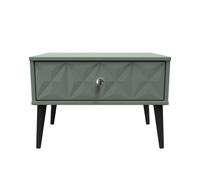 Welcome Furniture Ready Assembled Pixel 1 Drawer Wide Side Table In Reed Green