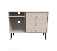 Toledo 3 Drawer Tv Unit In Kashmir Matt (Ready Assembled)