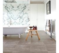 Toledo D 585 Grey Stone Effect Anti-Slip Vinyl Flooring For Kitchen, Bathroom, Living Room, 2.8mm Thick-5M(16'4") X 3M(9'9")-15M²