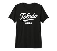 Toledo Ohio City Retro State River Architecture 419 567 Area Premium T-Shirt