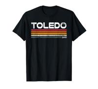 Toledo Ohio Retro Stripes Vintage City Design Value Graphic T-Shirt