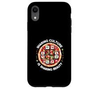 Tolerance and acceptance saying with pizza and sushi Case for iPhone XR