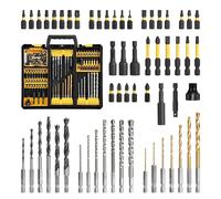 TOLESA 105 PCS Drill Bit Sets, Includes Twist Drill Bits, Masonry Drill Bits, Wood Drill Bit, Metal Drill Bits & More in Storage Case, Mixed Drill Bit Set for Drilling Various Materials