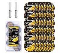 TOLESA 50 Pack Cutting Discs 38mm, Fiberglass Reinforced Rotary Tool Metal Cutting Discs Accessories Include 2 Mandrels