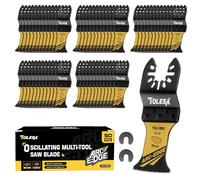 TOLESA 50PCS Arc Edge Oscillating Saw Blade Wood, CR-V Oscillating Tool Blades, Oscillating Multitool Blades for Wood, Plastic,DIY