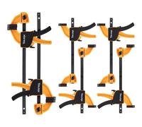 TOLESA 6PCS Bar Clamps for Woodworking 4" (4) & 6" (2) One-Handed Clamp/Spreader Wood Clamps Set Light-Duty Quick-Change F Clamp 4 Inch and 6 Inch
