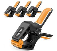 TOLESA 7 Inch Spring Clamps for Woodworking - 4 Large Wood Clamps with 30 lbs Powerful Clamping Force - Reinforced Plastic Nylon - 3 Inch Jaw Opening - Heavy Duty Spring for Gluing and Crafts