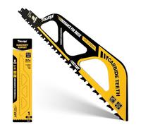 TOLESA Carbide Reciprocating Saw Blade, 300mm 2TPI for Masonry, 1-Pack | Carbide Teeth Strip, 2TPI Large-Particle Serrations, 50% Faster Cutting, Cuts Aerated Concrete, Hollow Brick, Brick