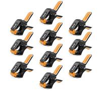 TOLESA Heavy Duty Spring Clamps 7 Inch 10 Pcs Large Wood Clamps with 30Lbs Powerful Clamping Force Deep Throat Nylon Clamps for Woodworking Photography Backdrop Household Use Cover Holding Wood Gluing