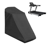 TOLIDA Black 210D Treadmill Cover - Dustproof Waterproof Running Machine Cover with Zipper and Drawstring, Fitness Equipment Protective Cover for Non-Folding, Jogging Machine and Exercise Bikes