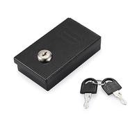 TOLIDA Metal Box for Gamblers - Black Pocket Sized Winner Bank with 2 Keys, Portable Casino Cash Box Money Storage Box