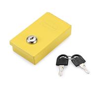 TOLIDA Metal Box for Gamblers - Gold Pocket Sized Winner Bank with 2 Keys, Portable Casino Cash Box Money Storage Box