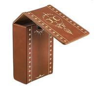 TOLIDA PU Leather Tarot Cards Box - Universal Tarot Card Storage Case Protective Box Holder for Most Standard Size Tarot Cards, Daily Oracle Card Organizer, PU Leather Storage Box, Brown