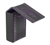 TOLIDA PU Leather Tarot Cards Box - Universal Tarot Card Storage Case Protective Box Holder for Most Standard Size Tarot Cards, Daily Oracle Card Organizer, PU Leather Storage Box, Purple