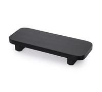TOLIDA Wooden Display Stand Tray, Rustic Storage Riser, Black