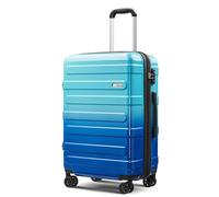 Tolino Carry on Suitcase, Checked Luggage Hardside with Wheels,Airline Approved TSA Lock, PC+ABS Lightweight Carry on Suitcases for Women, Ice, M(24in), Central Hardside Expandable Luggage With