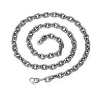 Tolldek 925 Solid Silver Necklace Meteorite Texture Chain for Women & Men | Sterling Silver Cable Chain Lead & Cadmium Free