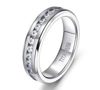 Tolldek Friendship Ring Men's Tungsten Steel 7 mm Wedding Rings Man Eternity Ring Engagement Ring for Him and Her, Size 52-67