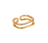 Tolldek Gold Au750 18K Lab Created Partner Rings Geometric Hollow Diamond Wedding Ring 750 Yellow Gold Wedding Ring Genuine Wedding Ring Size 47 (15.0)