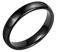 Tolldek Men's Gothic Ceramic Rings 2 mm/4 mm/6 mm, Engagement Rings for Men, Classic, Engagement Ring, Waterproof, Size 47-70, Ceramic, No cubic zirconia