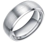 Tolldek Men's Tungsten Steel Wedding Ring 6 mm/8 mm, Engagement Ring Man Classic, Rings Engagement Rings for Him and Her, Size 48-72, Tungsten steel, No cubic zirconia